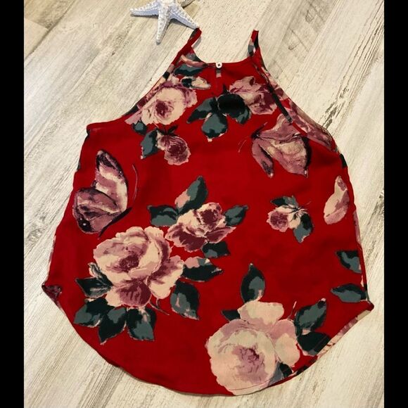 Abercrombie & Fitch Red top Small - Picture 4 of 6